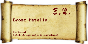 Brosz Metella névjegykártya